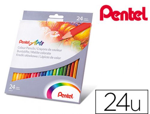 Lpis de cor pentel caixa com 24 unidades , Pentel , 64172 , 0884851024183